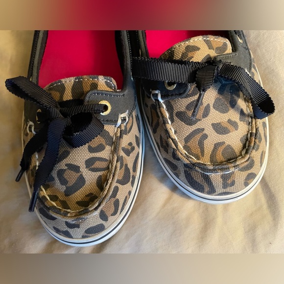 SPERRY Top Sider Leopard Pattern Boat Shoes Size 10 M - Picture 4 of 9